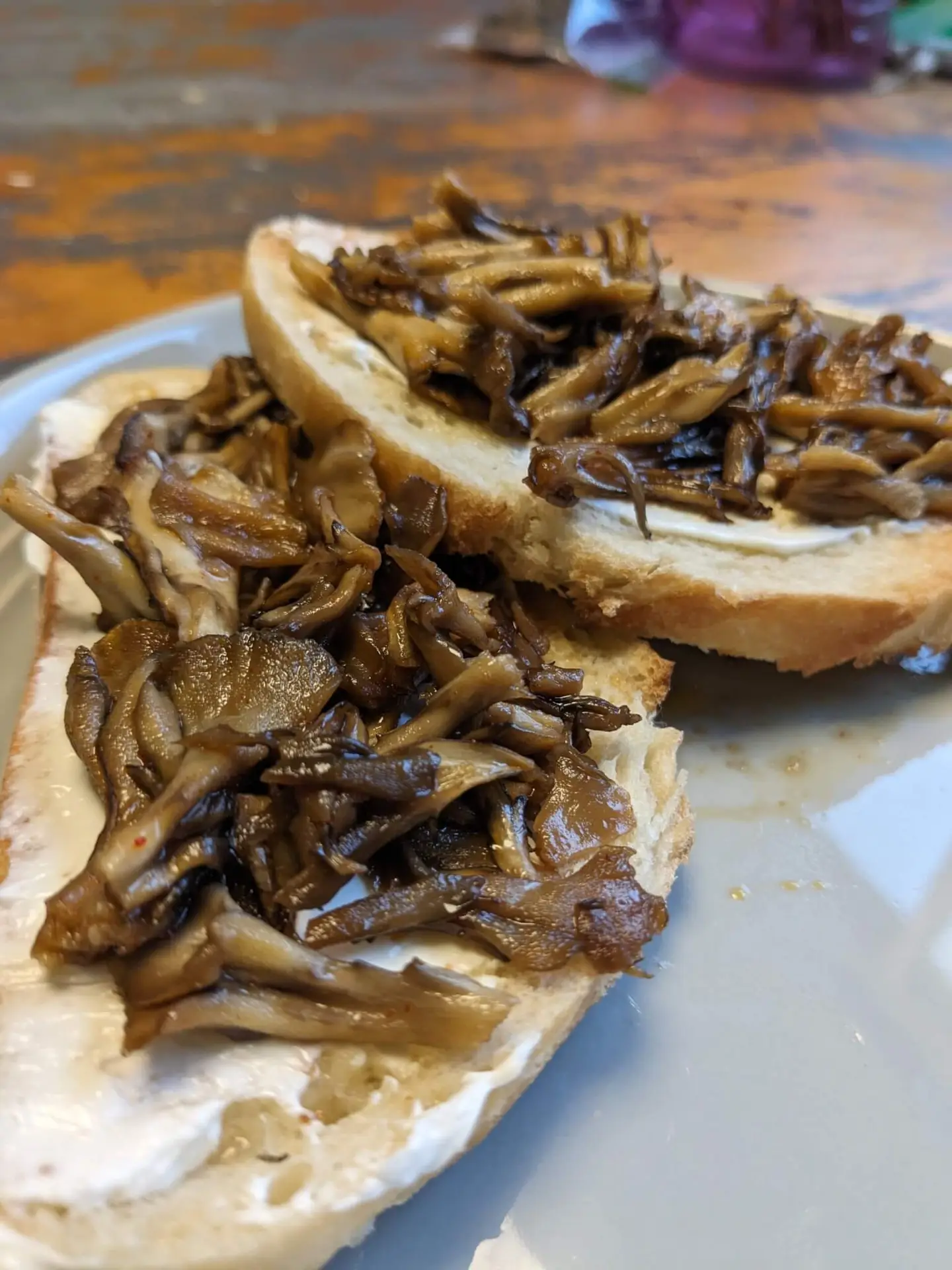 Maple Roasted Maitake Mushrooms on Toast Pebble Creek Produce
